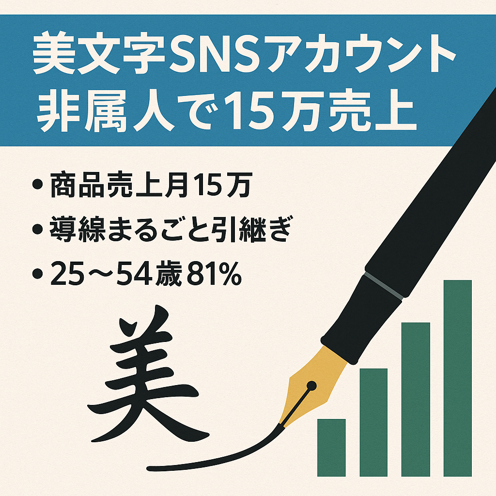 【6000フォロワーで単月約15万円のマネタイズ】 非属人性 ファン化特化 美文字アカウント