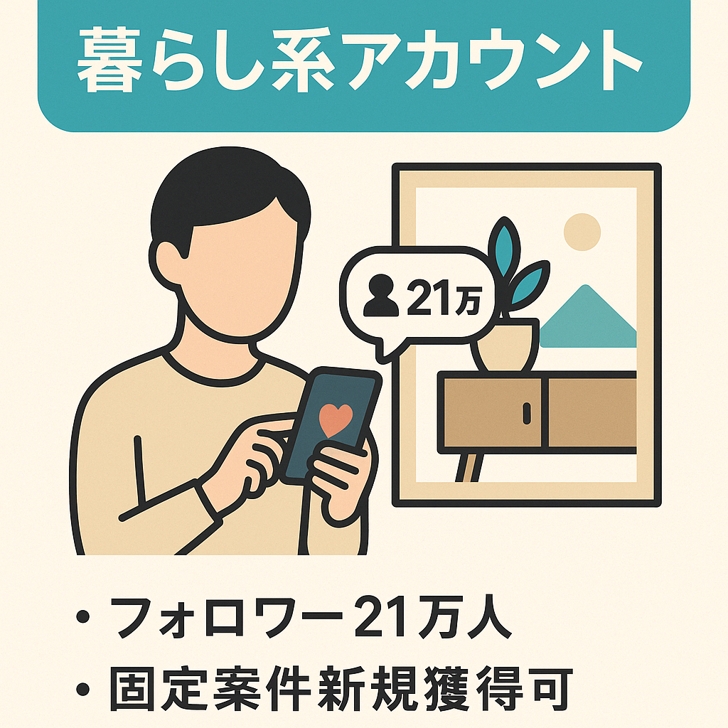 【Instagram21万人万人】暮らし系のアカウント顔出ししていないのでフル外注可