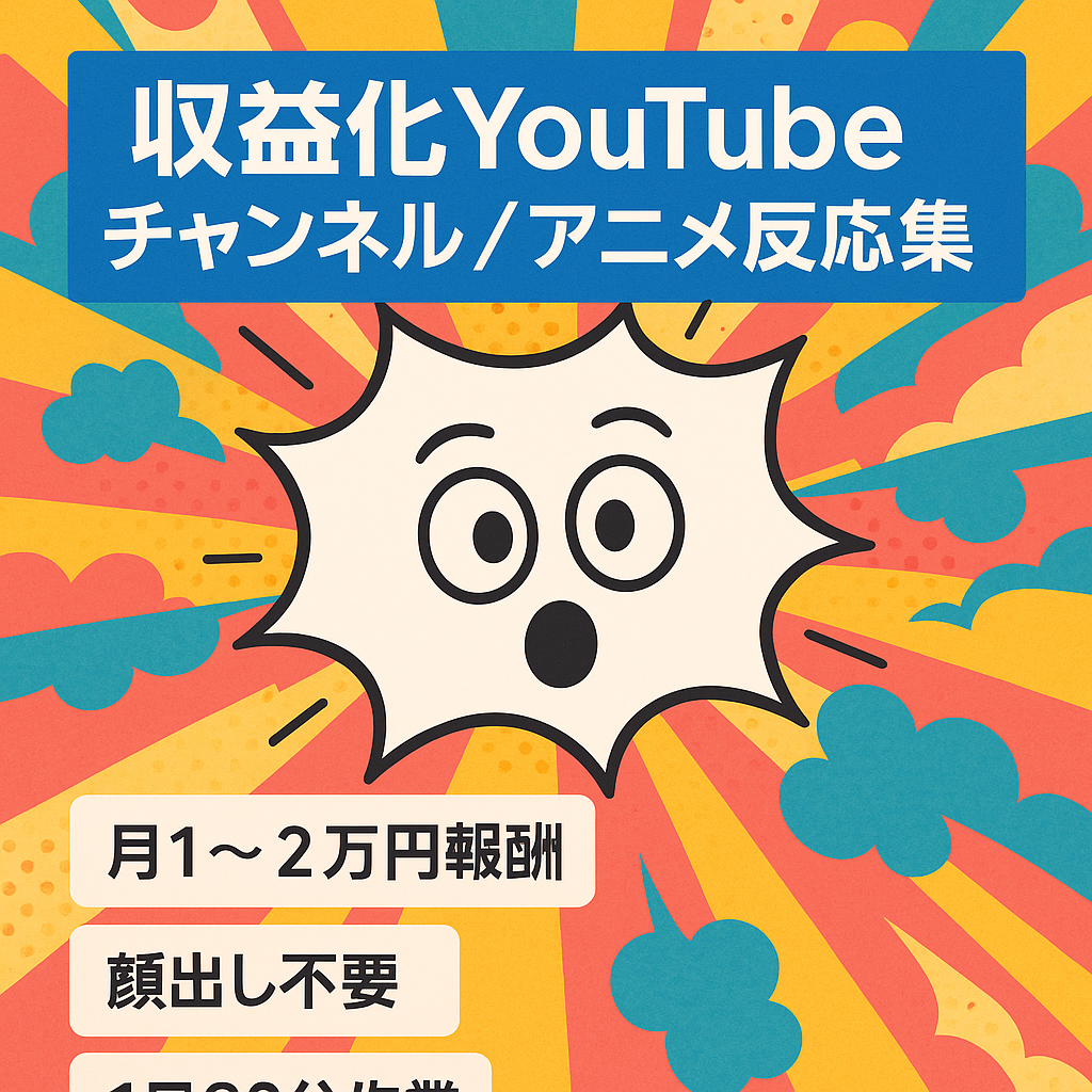【収益化済み・チャンネル登録者1490名】アニメ反応集！【顔出し不要/属人性なし】1日30分の作業で運営可能！
