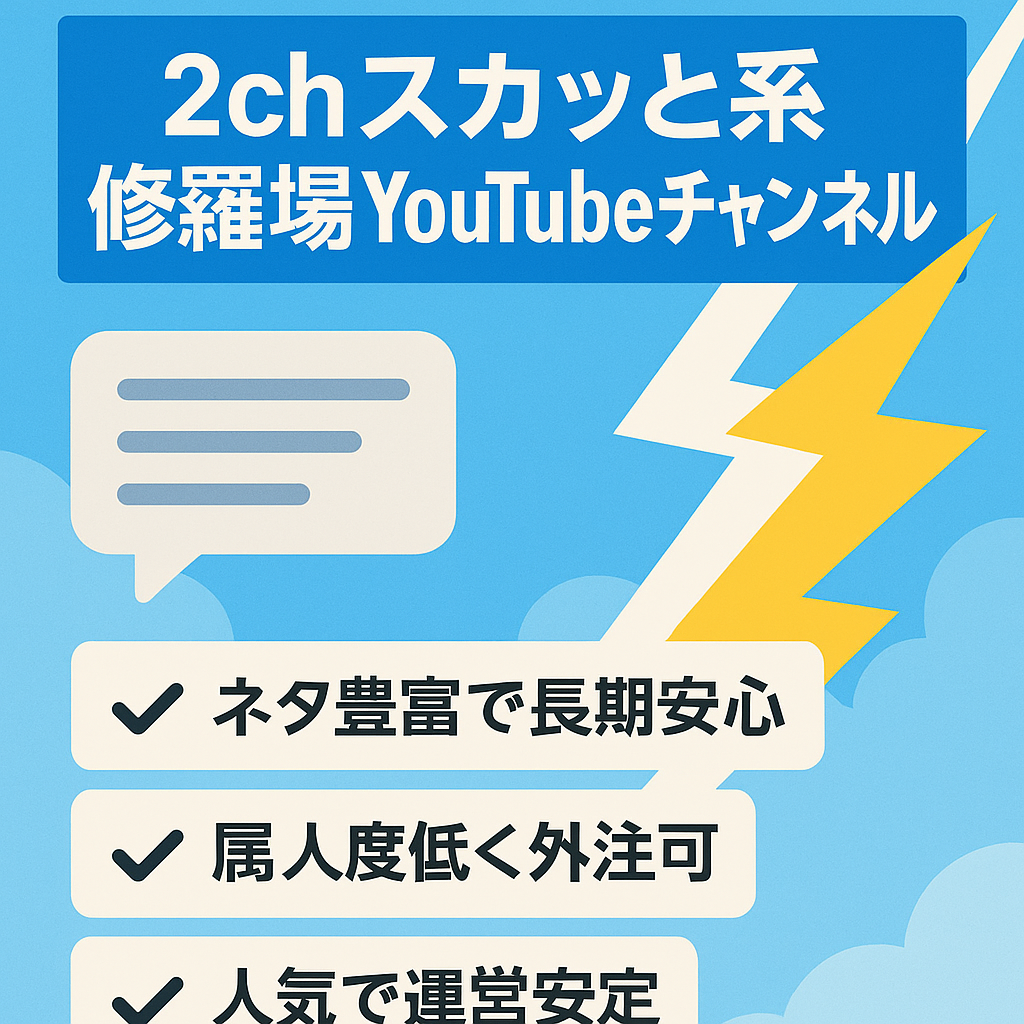 【早いもの勝ち】2chスカッと系修羅場チャンネル【格安でお譲りいたします】