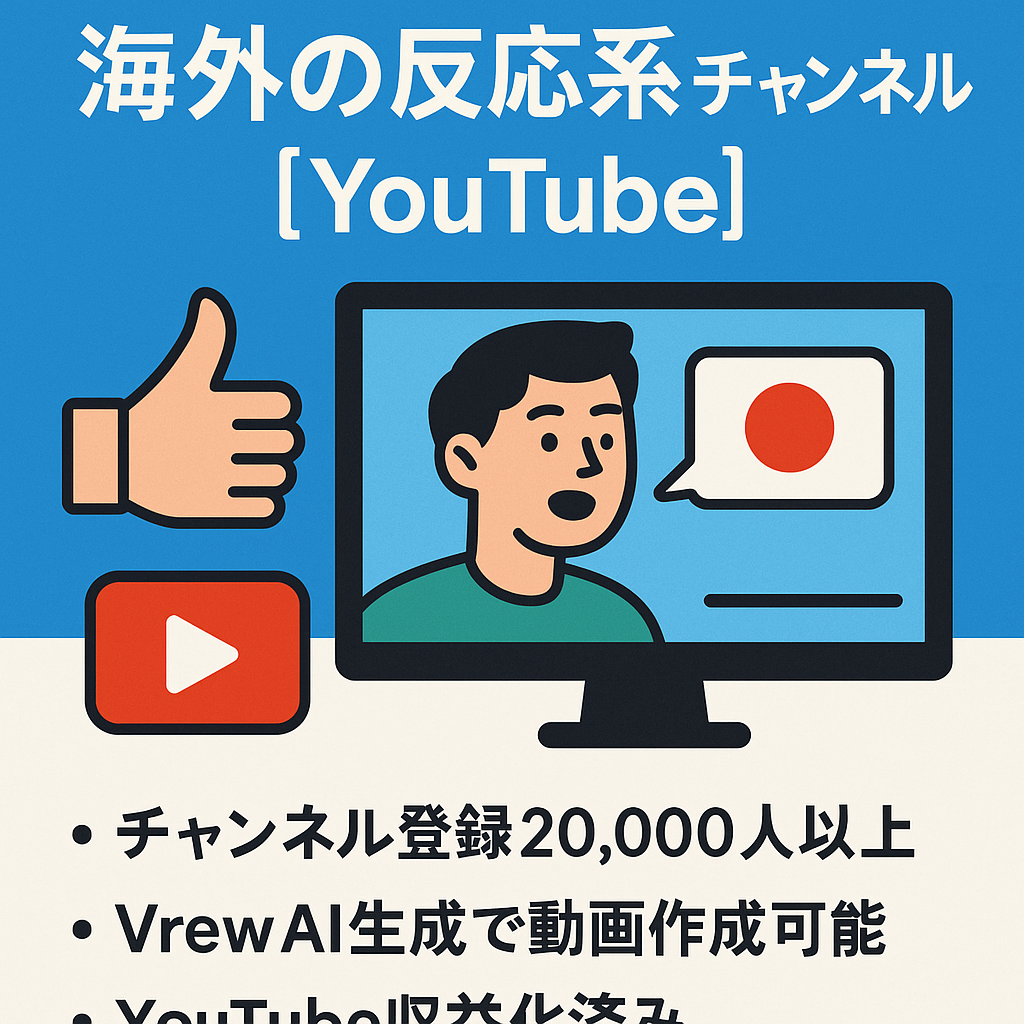 登録者20,000人以上！人気の海外の反応系チャンネル！Vrewだけで製作可能！ショートメイン【YouTube】
