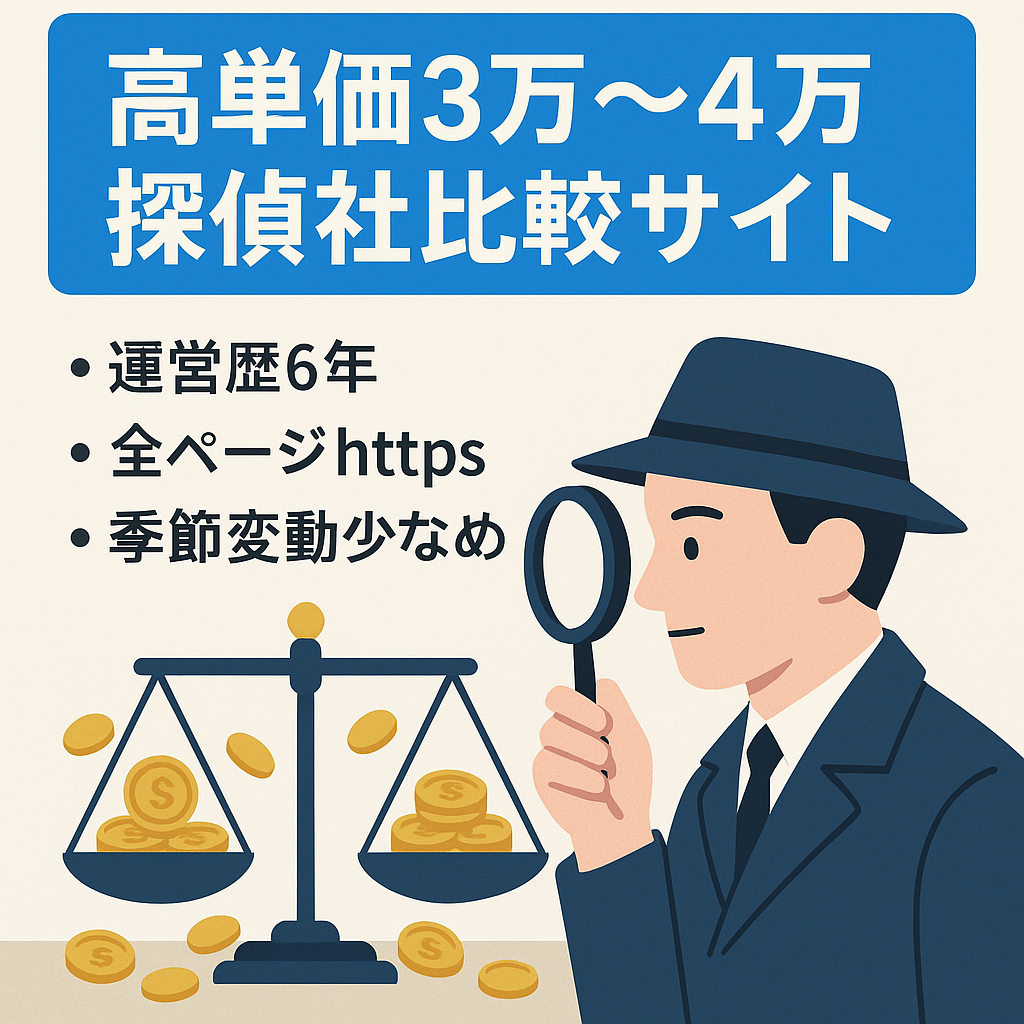 【高単価特単（30,000円～40,000円）譲渡OK】探偵社の比較サイト