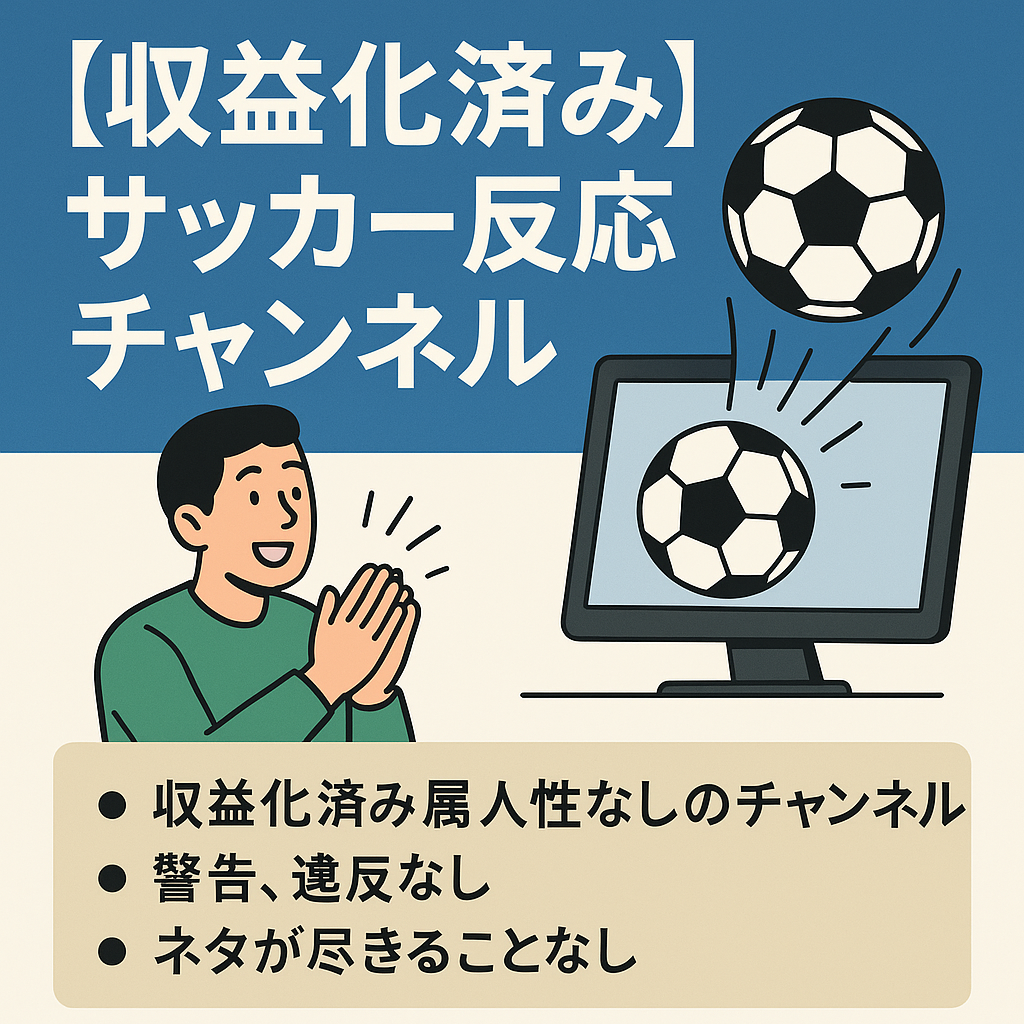 【収益化済み】サッカー反応まとめ系チャンネル！【属人性なし】