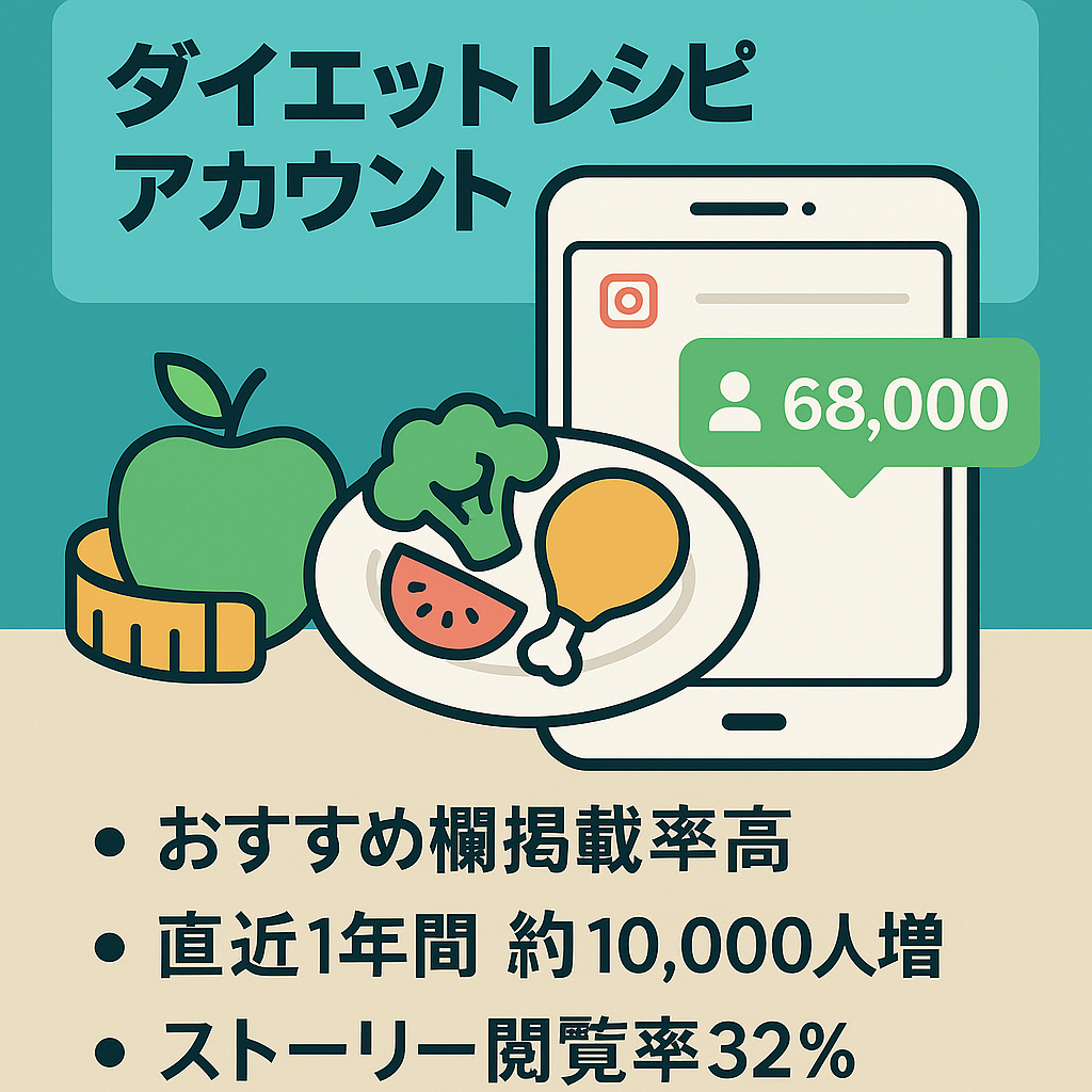 【インスタフォロワー6.8万人】ダイエットレシピアカウント（フォロワー急増中）