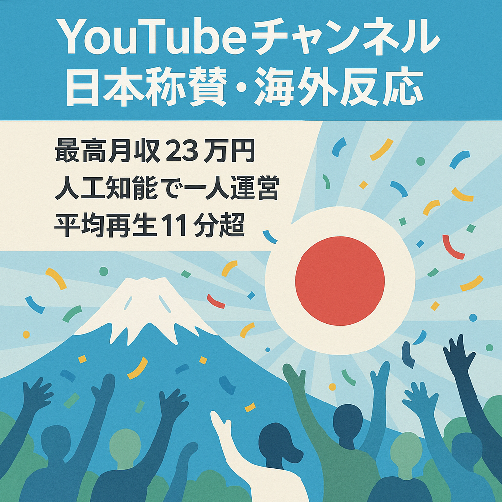 【緊急値下げ】最高月収23万『日本称賛・海外の反応』／AIプロンプト譲渡・属人性なし／独自リライトの健全運営／24万円