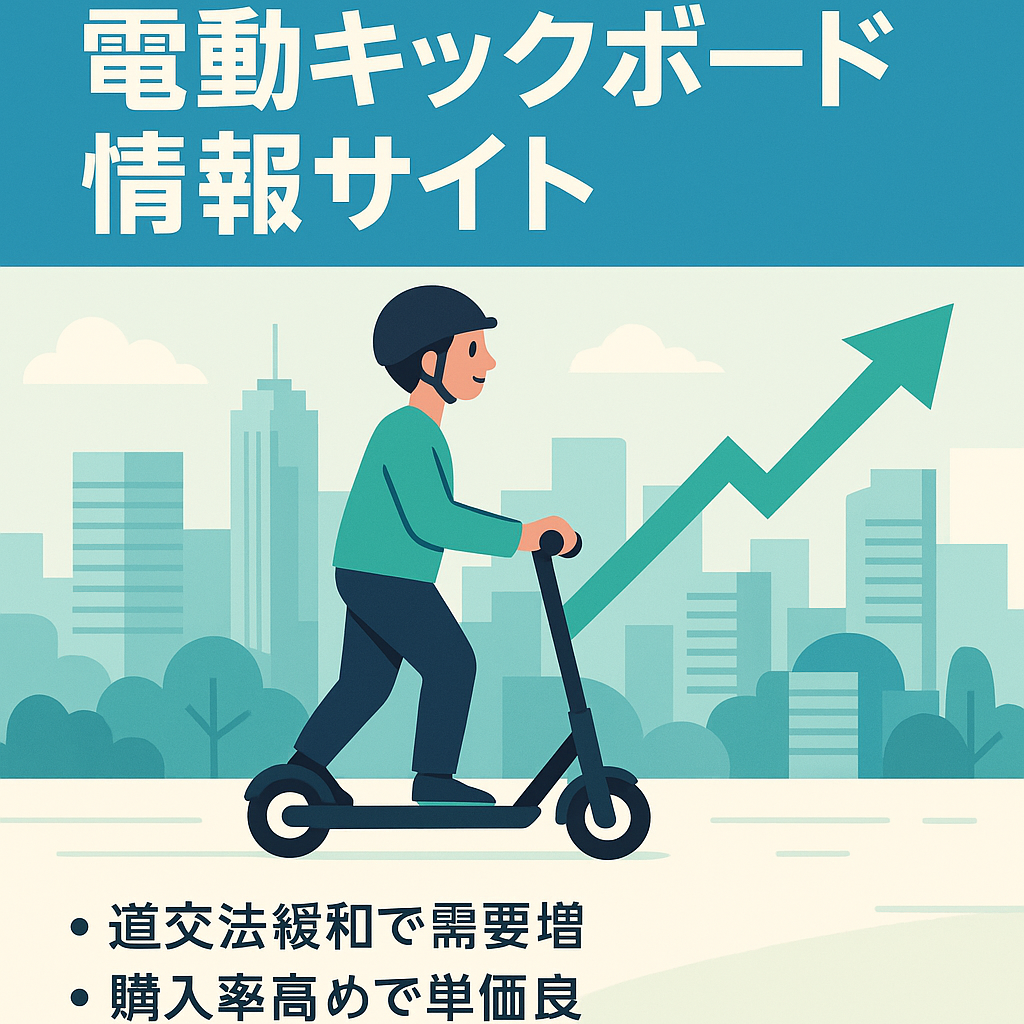 【話題の電動キックボード】今話題のジャンル、電動モビリティの専門情報サイト