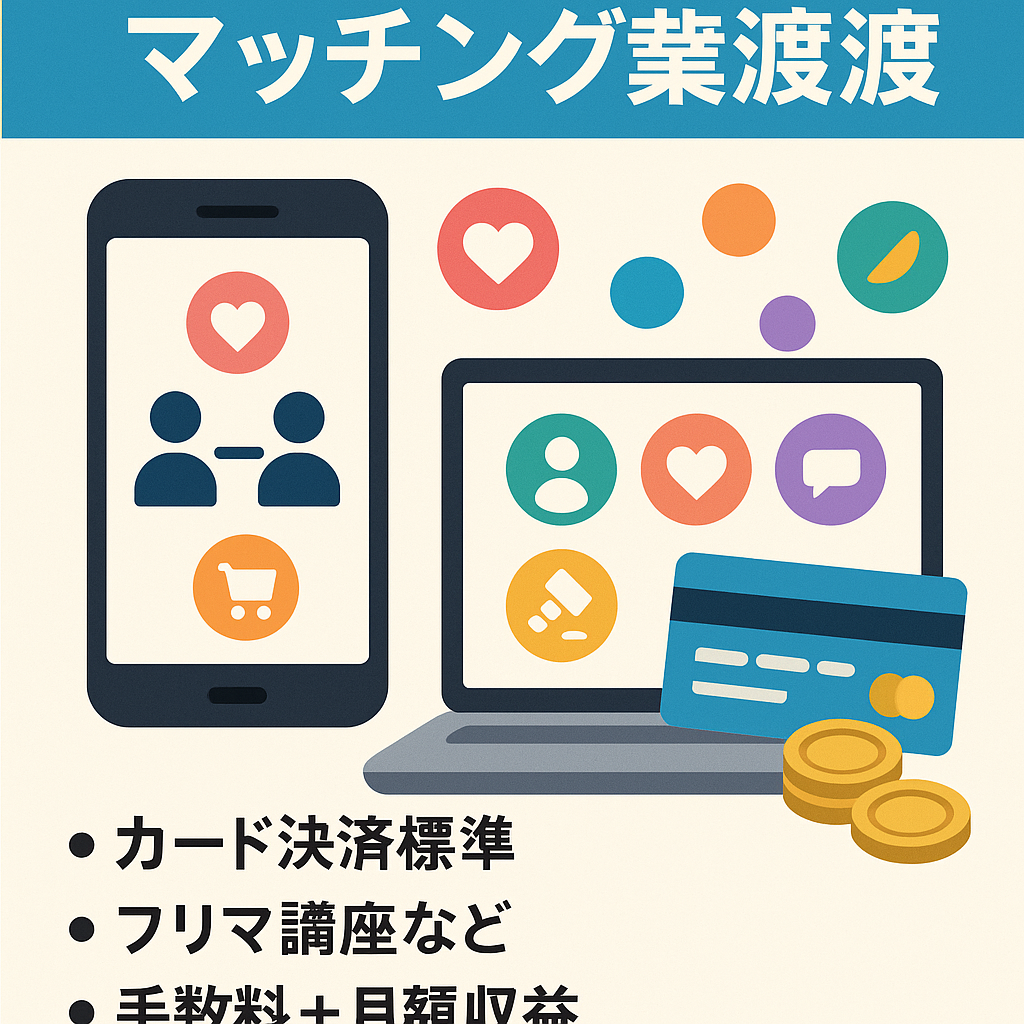 フリマ・動画講座・チケット・サイトMA・スキル・不動産・中古車などのマッチングシステムの事業譲渡【売上270万円以上】【PC・スマホ・タブレット対応】【在宅ワーク・副業におすすめ】
