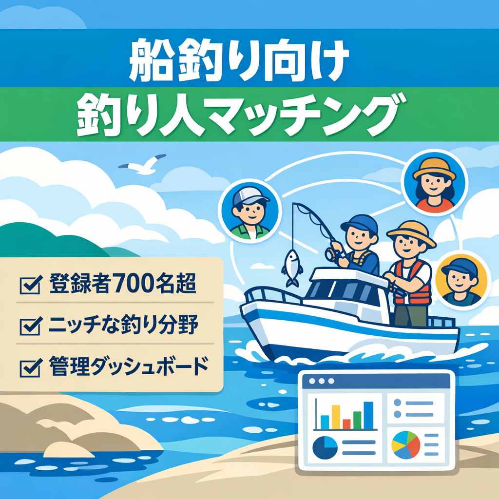 【船釣りをしたい釣り人達を繋げる】マッチングサービス