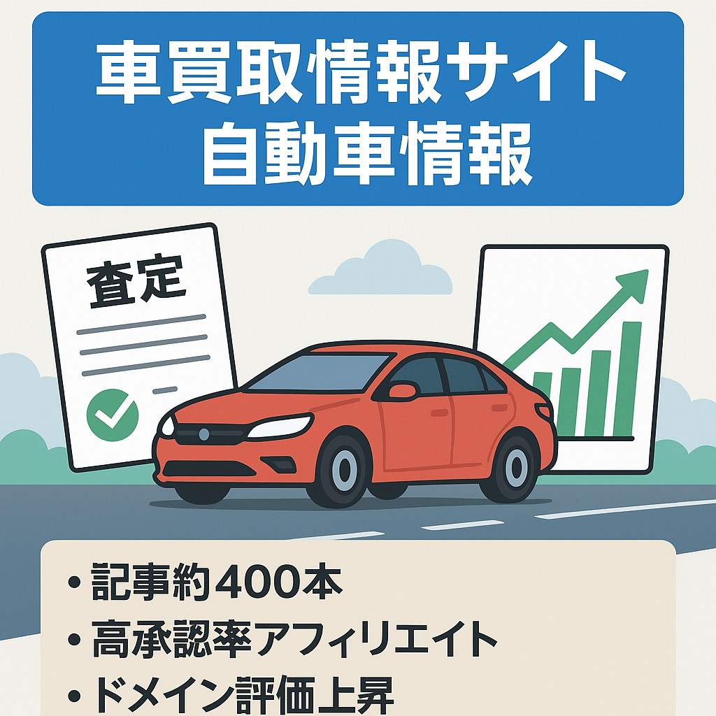 車の買取、査定情報を軸に自動車情報全般の情報で集客するWEBサイト　SIRIUS、SIRIUS2で制作