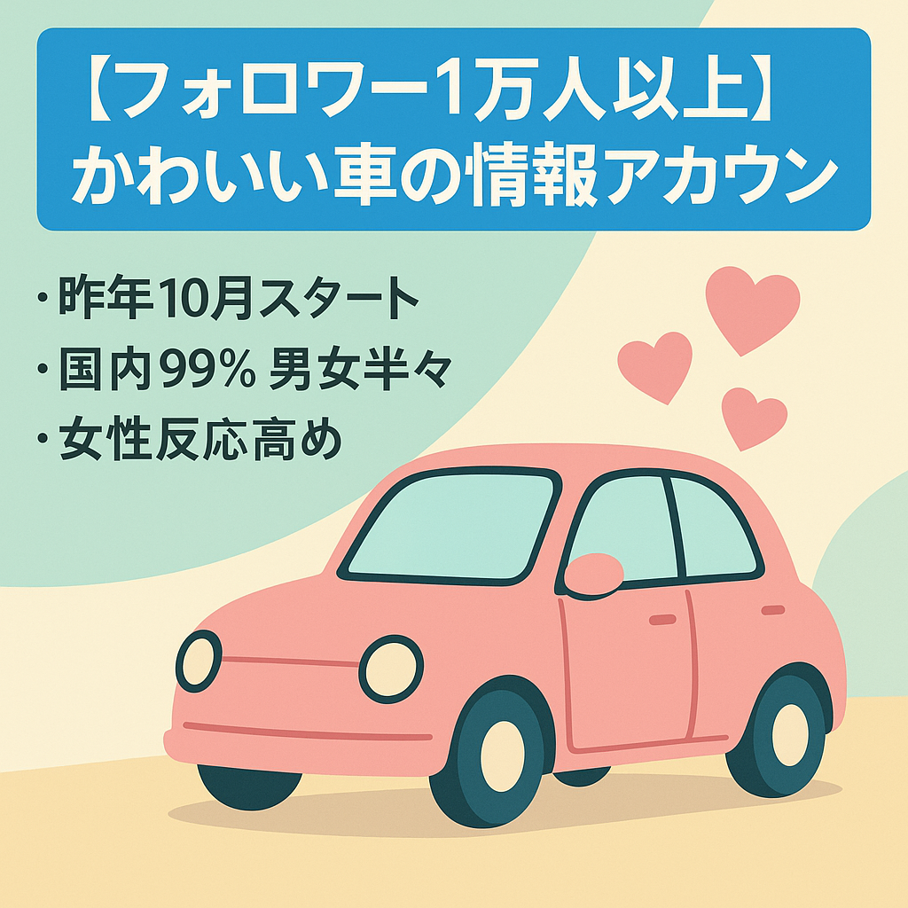 【フォロワー1万人以上】かわいい車の情報アカウント