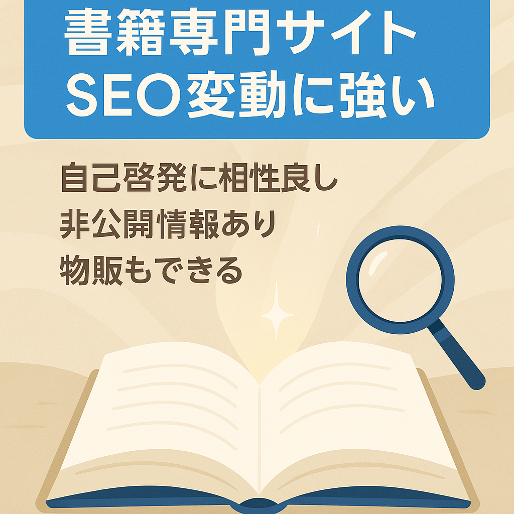 【書籍サイト】SEO主軸のアップデートでも影響が出づらい専門サイト