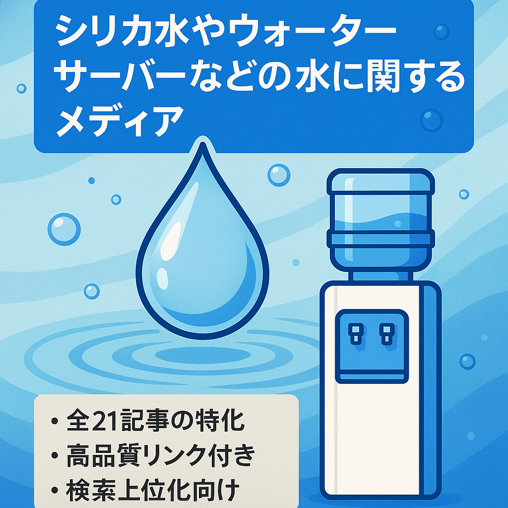 シリカ水やウォーターサーバーなどの水に関するメディア