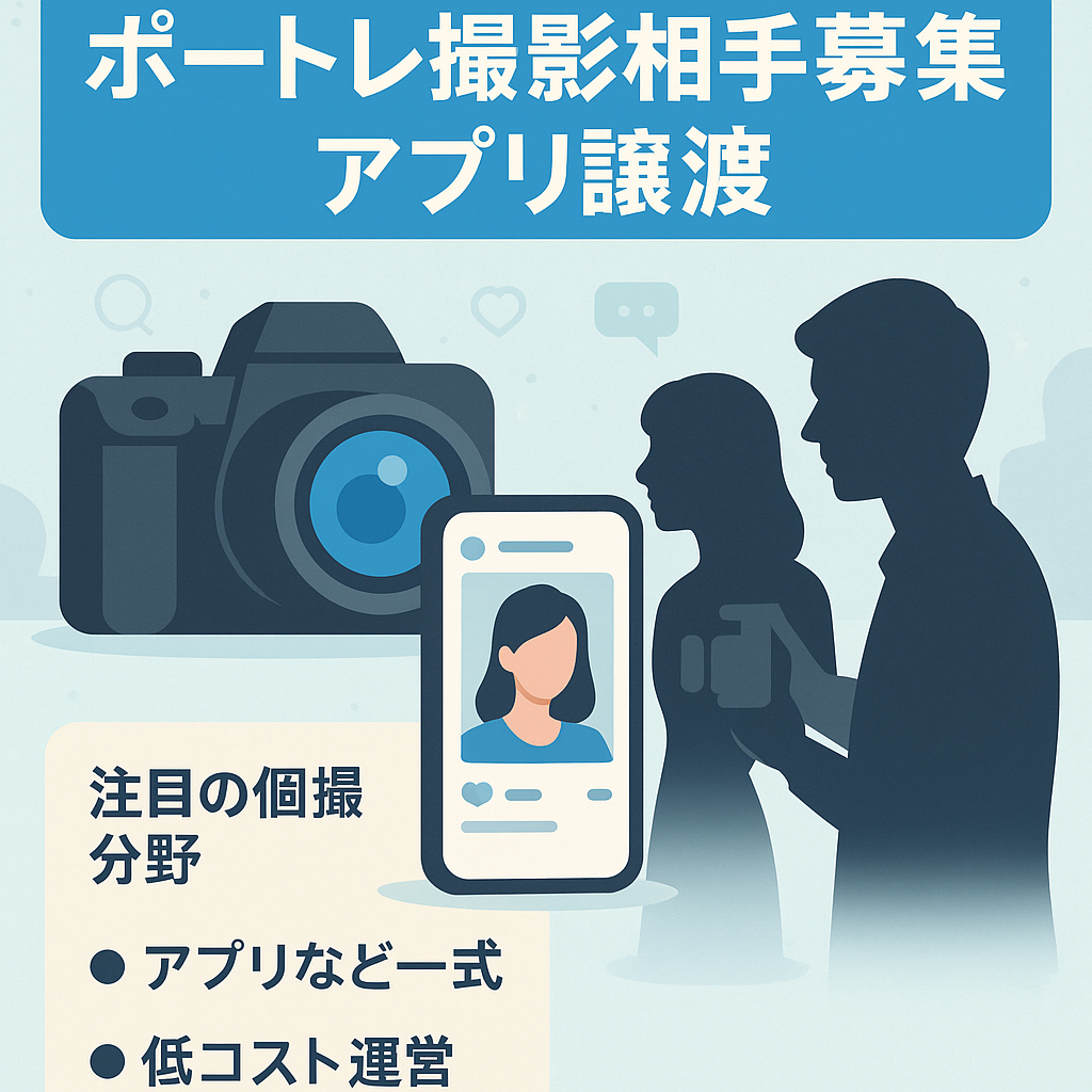 【Android・iOS対応】ポートレート撮影専用の撮影相手募集アプリ