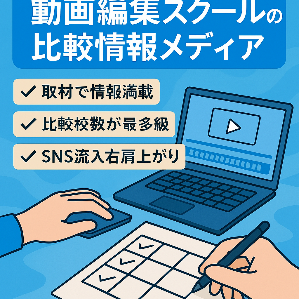 【SEO上位掲載記事多数】動画編集スクールの比較情報メディア