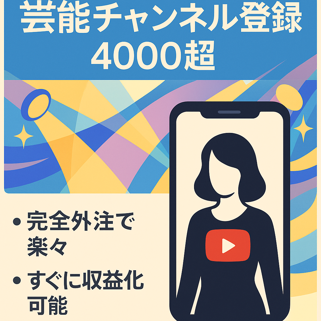 【Youtubeショート】芸能系チャンネル/4000人超！スタートダッシュしたい人向け