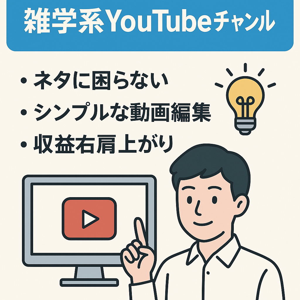 【収益化済み・属人性なし】雑学系YouTubeチャンネル【登録者9500人以上・収益右肩上がり】