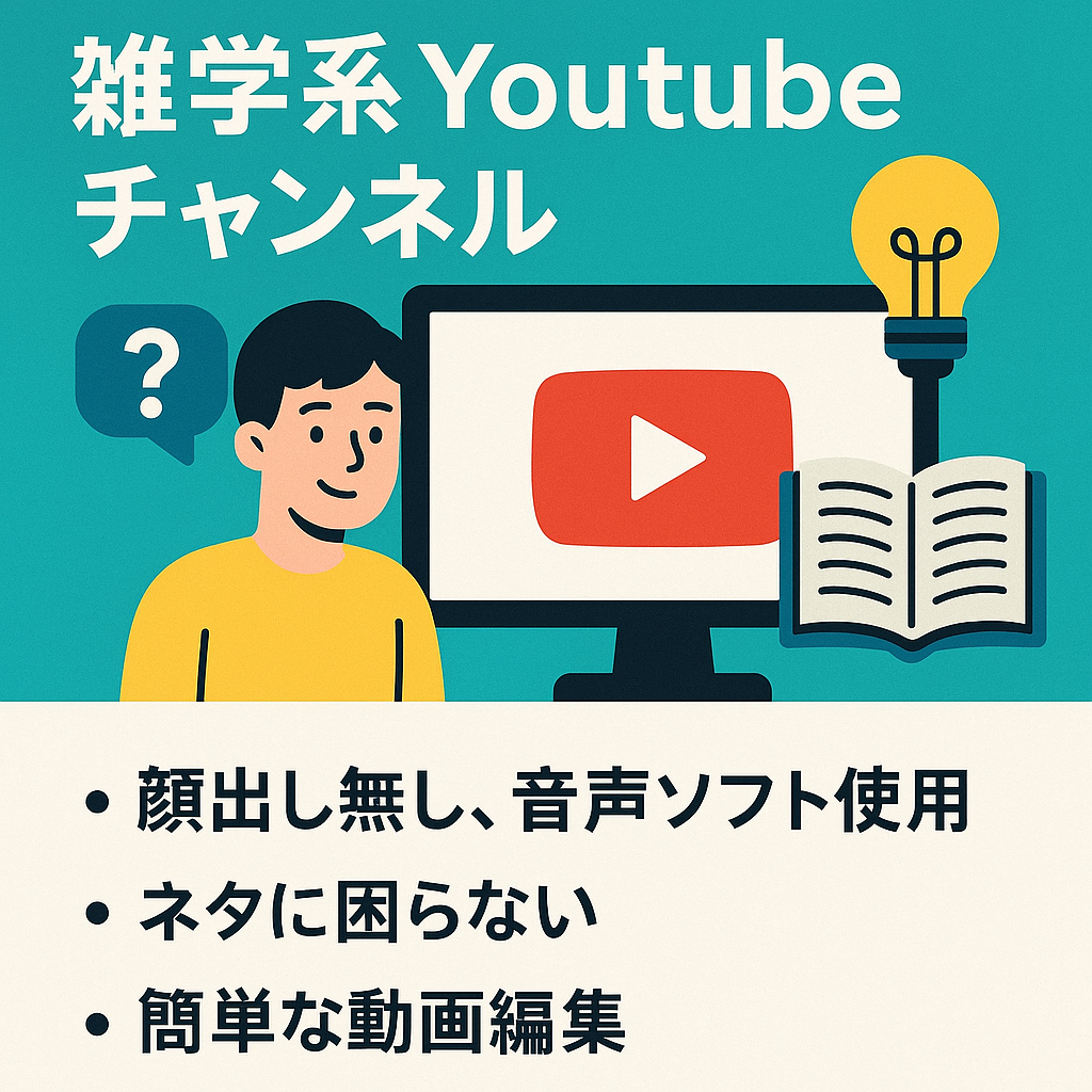 【収益化済み・登録者2万人以上・属人性なし】雑学系Youtubeチャンネル