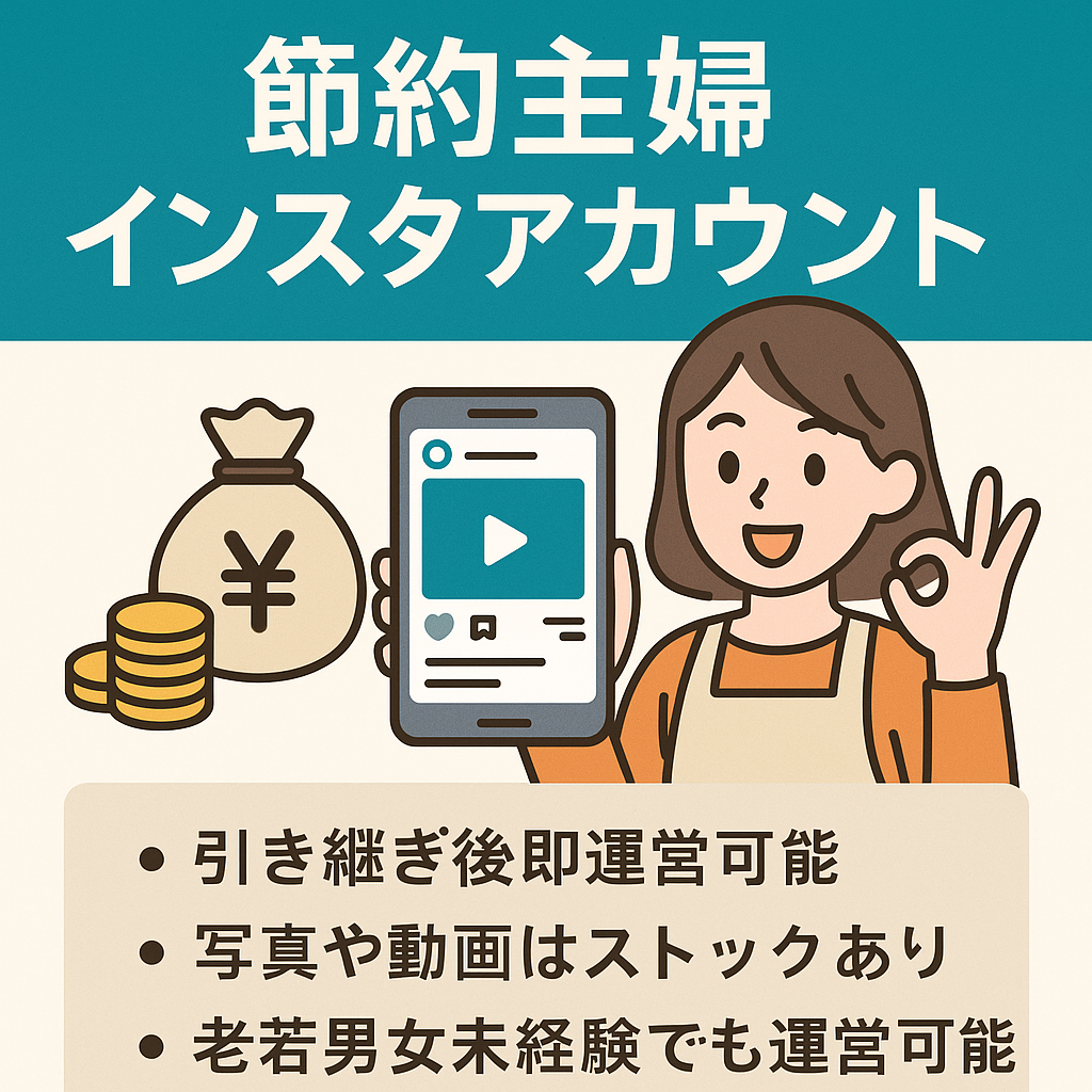 初収益化で70万越えの売り上げあり節約主婦インスタアカウント