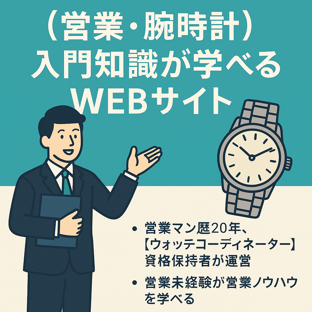 運営歴は5年ちょっと。絶頂期で毎月2万円をコンスタントに稼いでました。飛び込み営業中心とした営業ノウハウ入門と腕時計の入門知識が学べるWEBサイト