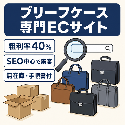 【粗利率40%】商品バリエーション豊富なブリーフケース門EC