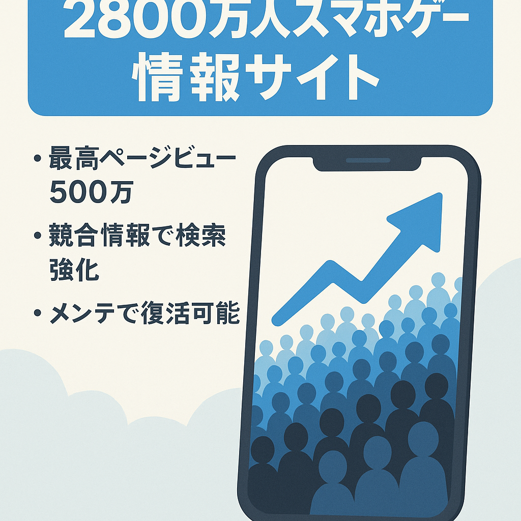 【過去最高PV数500万→今は停止中につき3万に減少】2800万人突破のスマホゲーのプレイヤー向けサービスサイト