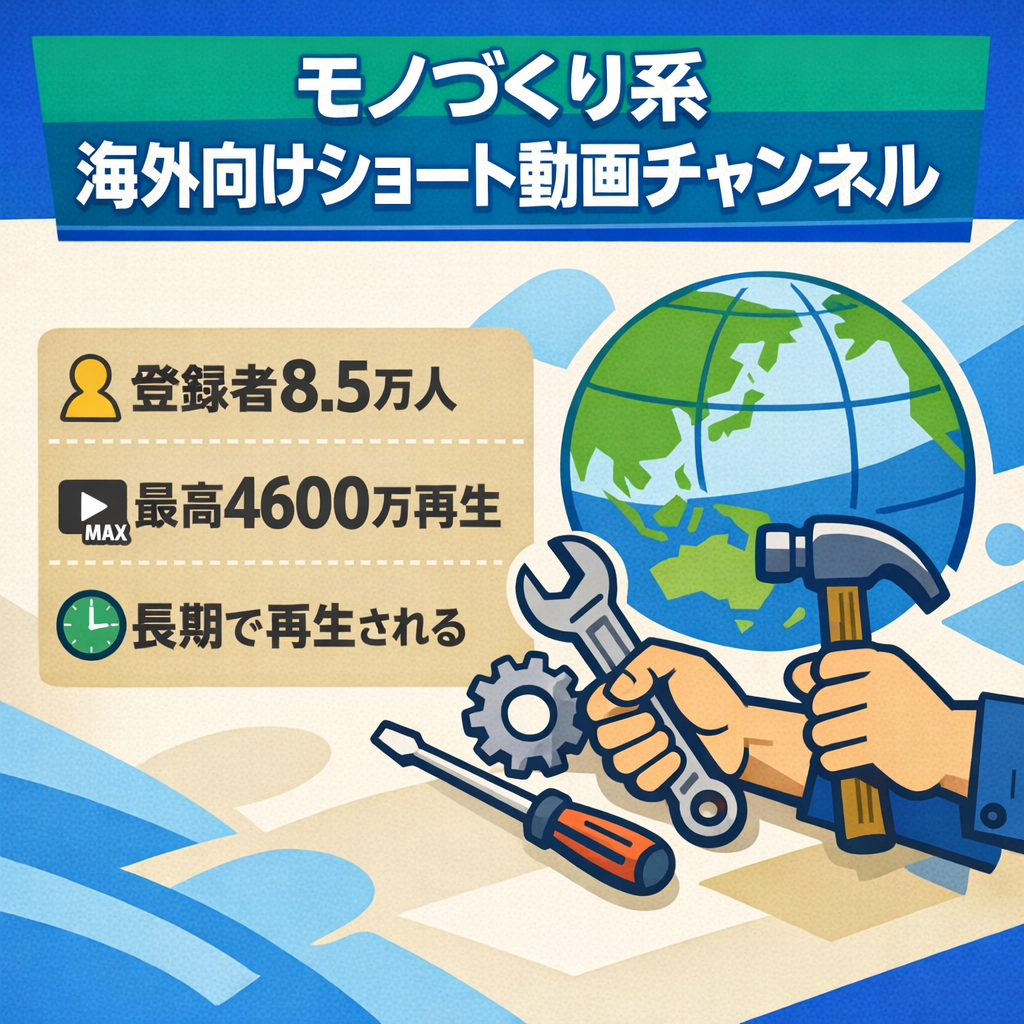 【登録者8.5万人】最高4600万再生　日本のモノづくり紹介ショート 海外人気ジャンル