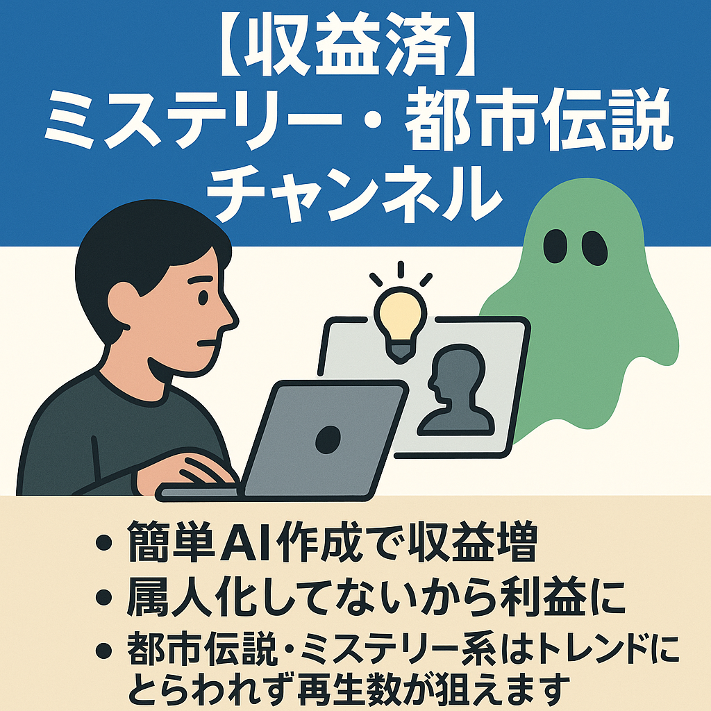 【収益済】ミステリー・都市伝説に関するchです。簡単AI作成で収益が出ます。