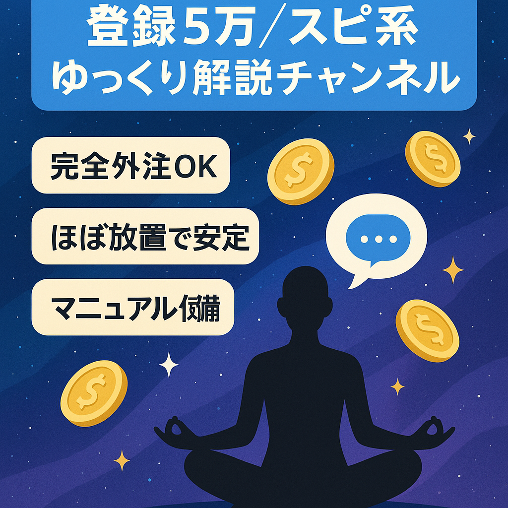 【更新なしでも安定収益】登録者5万人以上のスピ系ゆっくり解説チャンネル【マニュアル有】