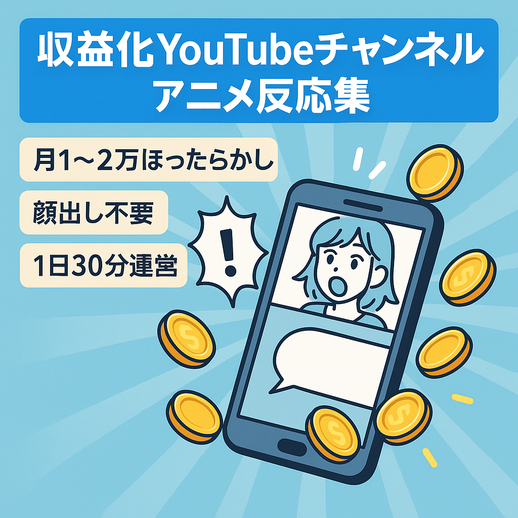 【収益化済み・チャンネル登録者1650名】アニメ反応集！【顔出し不要/属人性なし】1日30分の作業で運営可能！　名探偵コナン