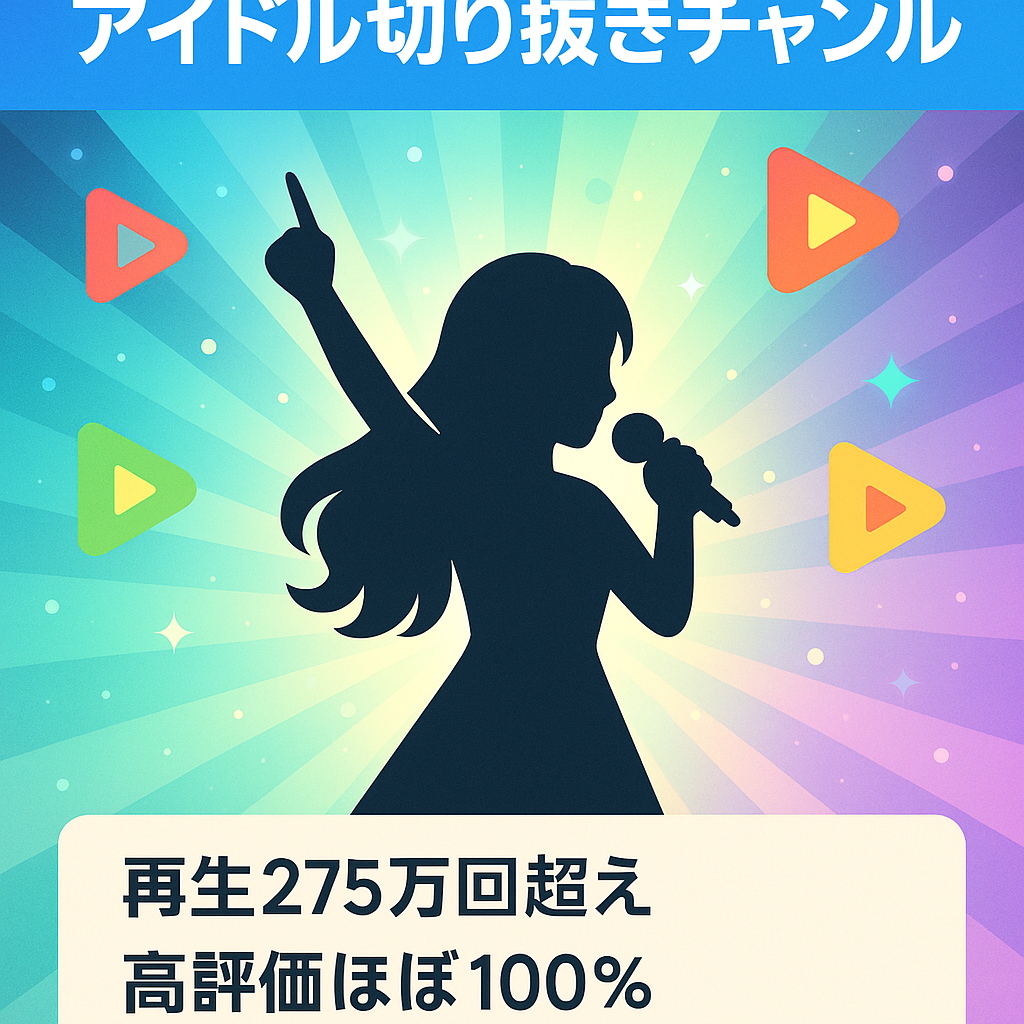 【フォロワー6,000人以上】某アイドル事務所の切り抜きチャンネル/総視聴回数275万回超え！/あと一歩で収益化【訳あり】
