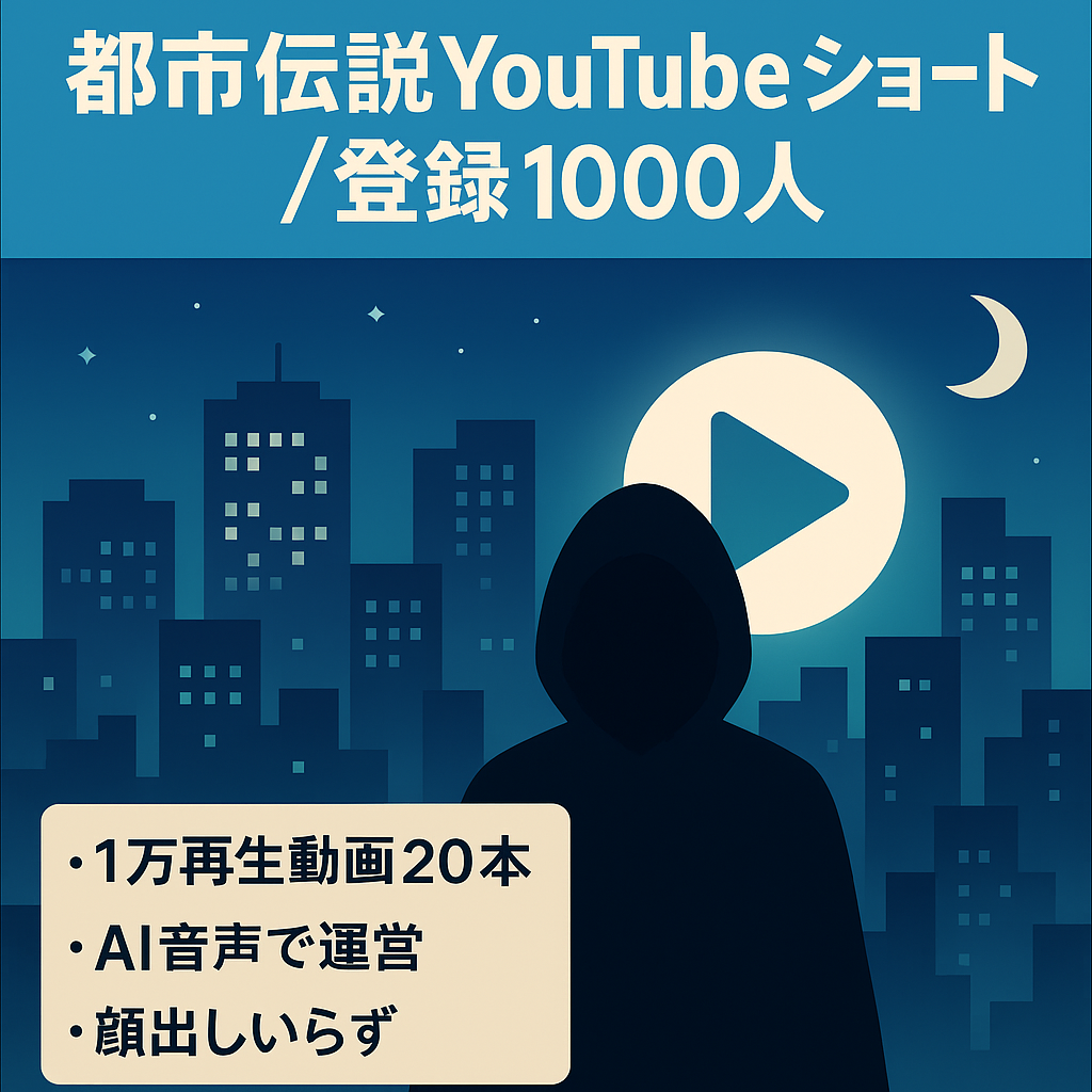 YouTube shortsチャンネル 1000人達成済み【都市伝説】