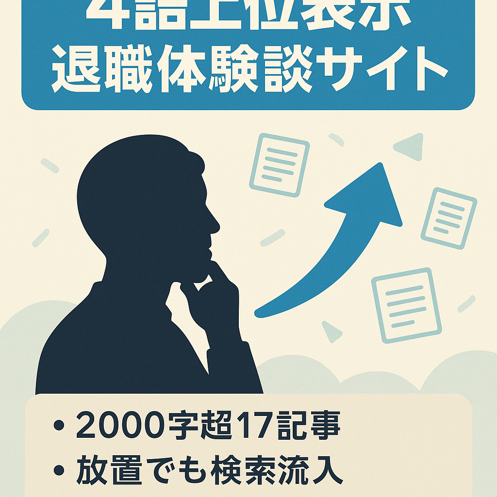 【検索ワード10位以内4つあり】仕事を辞めたい人の体験談をあつめたサイトです