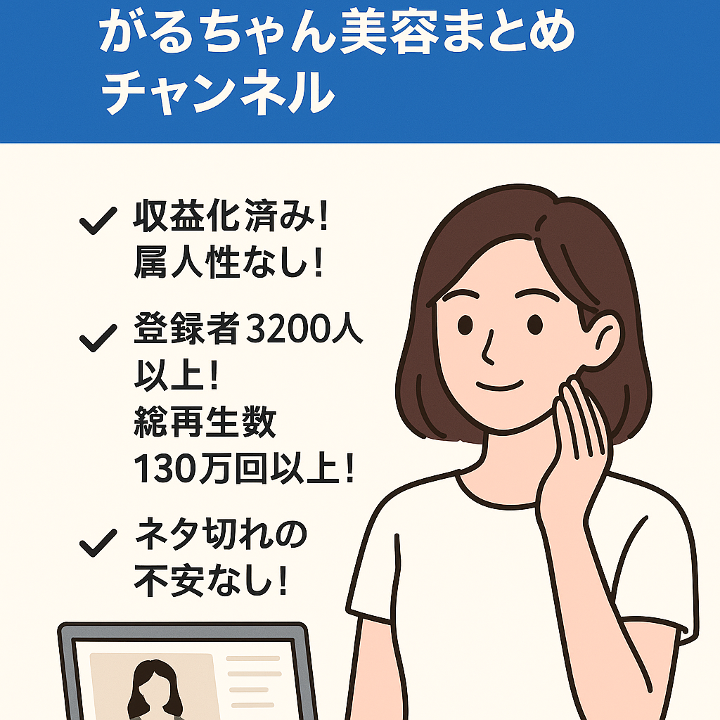 【収益化済！総再生数130万回以上】がるちゃん美容まとめチャンネル