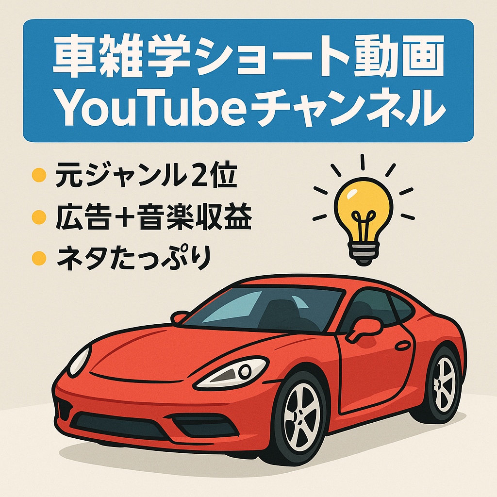 登録者2万7千人！車好きの方にお勧め！車雑学ショート動画のYouTubeチャンネル