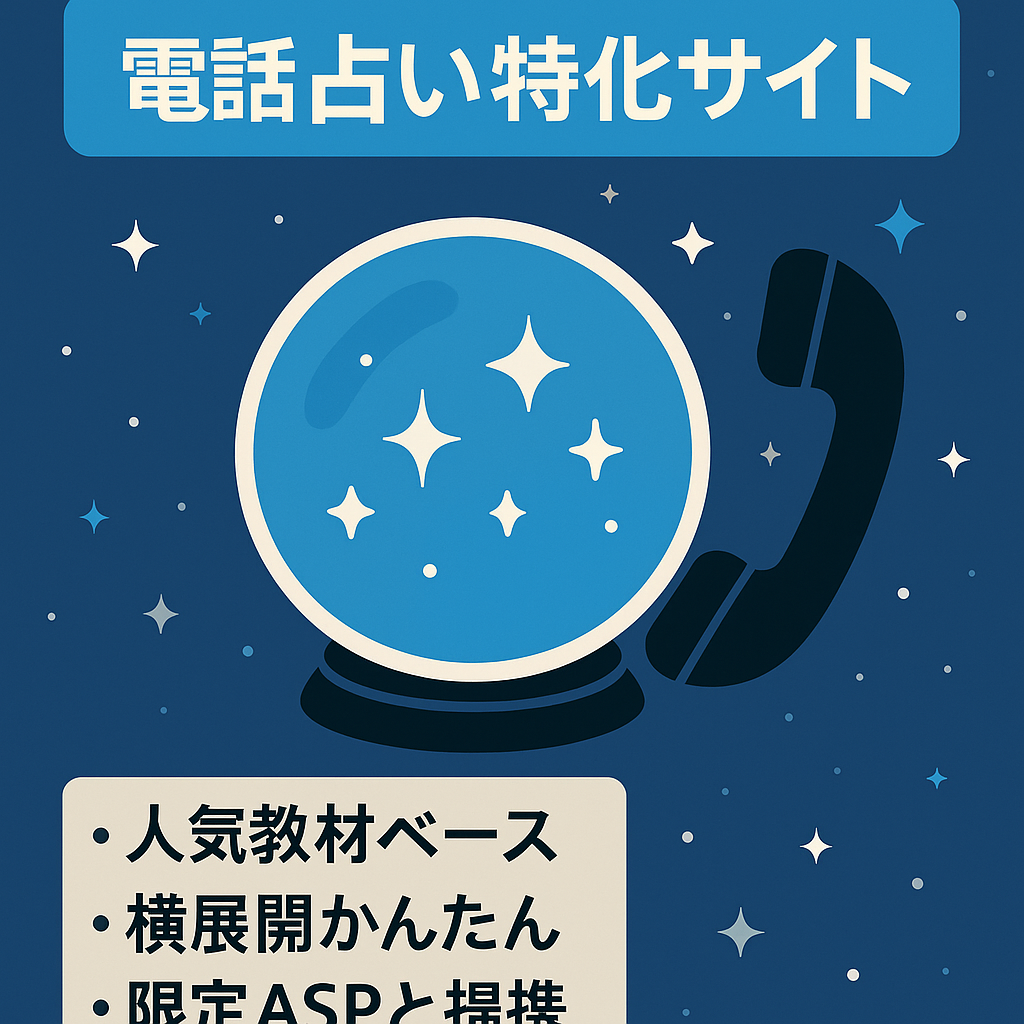 【某有名教材を参考に作成！】電話占いの特化サイト！