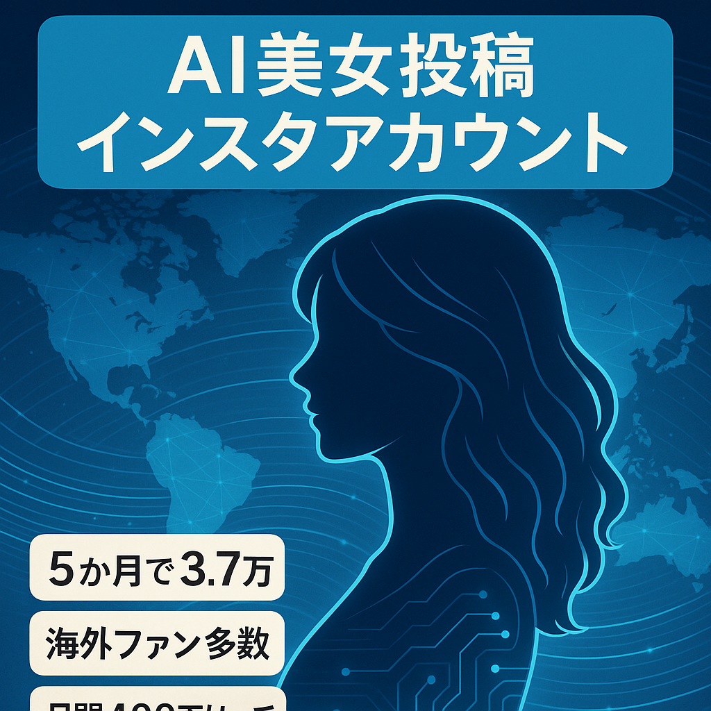 【フォロワー3.78万人】インスタでAI美女を投稿。主なフォロワーは海外の方で、最高月間400万リーチ以上。