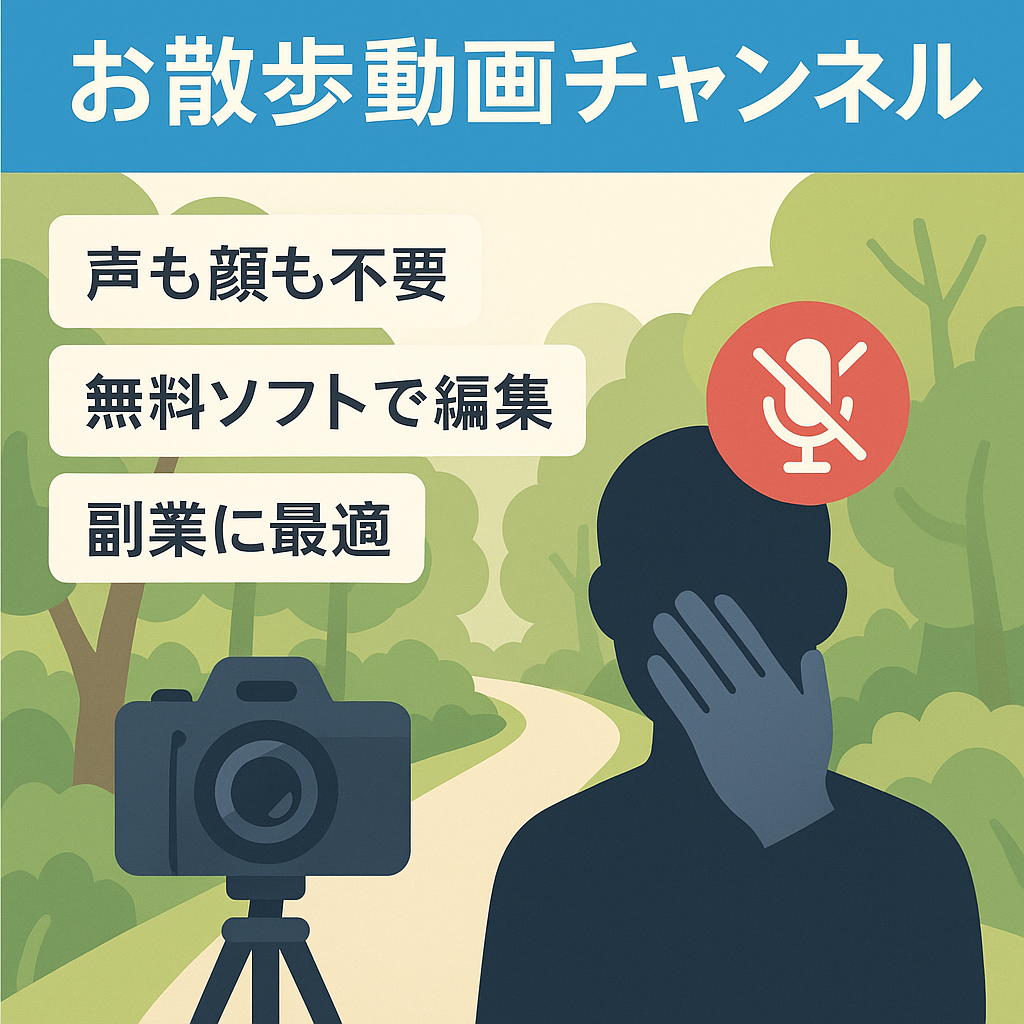 【副業におすすめ】声・顔出一切なしで運営可能なお散歩ちゃんねる