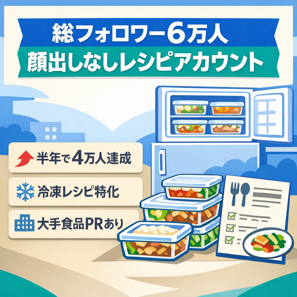 【総フォロワー6万人】顔出しなしのレシピ系アカウント