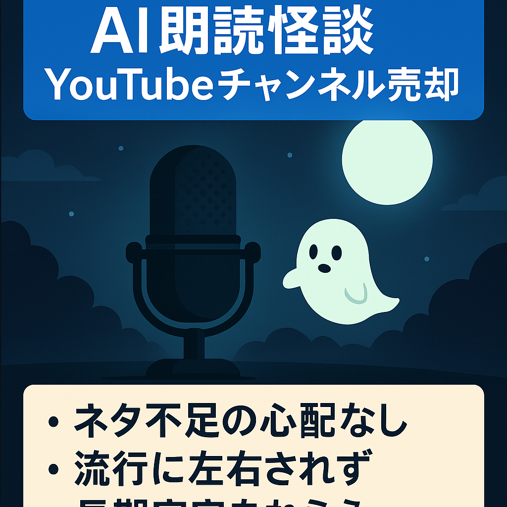 AI音声による怪談朗読のyoutubeチャンネルの販売です