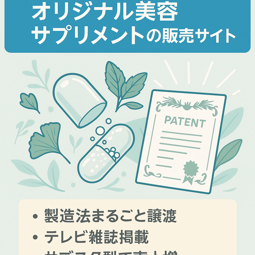 【特許取得済み】オリジナル美容サプリメントの販売サイト