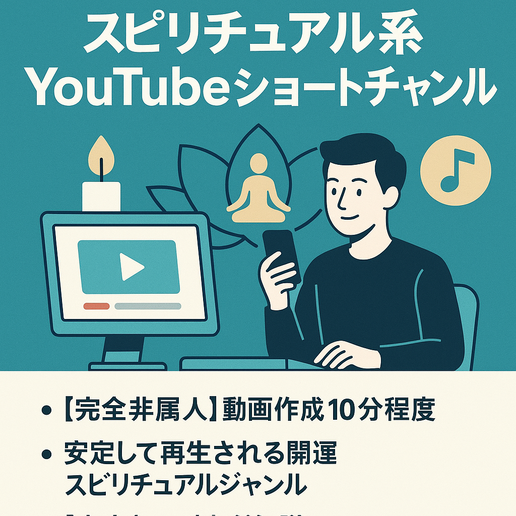 スピリチュアル系YouTubeショートチャンネル！完全非属人！簡単な動画編集！音楽収益の解説noteプレゼント！
