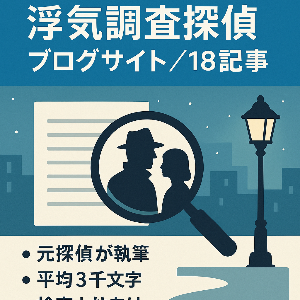 探偵事務所経験者が書いた記事。浮気調査・探偵事務所のブログサイト18記事