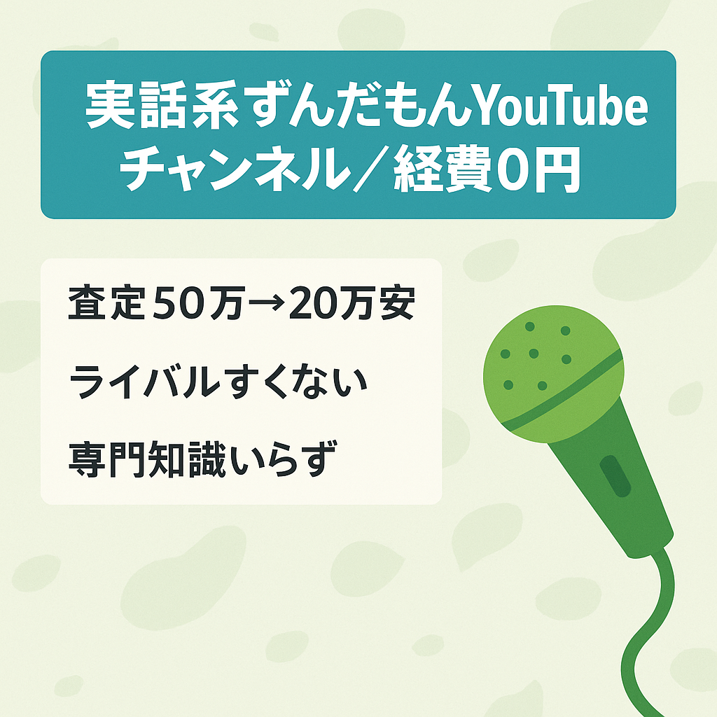 【5/5の時点で収益2万円】実話系ずんだもんYoutubeチャンネル【経費0円】