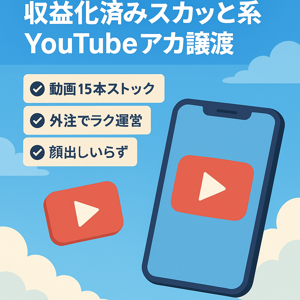 【収益化済み！動画15本ストック付き】顔出し不要のスカッと系YouTubeのアカウント譲渡！【値段交渉歓迎！】