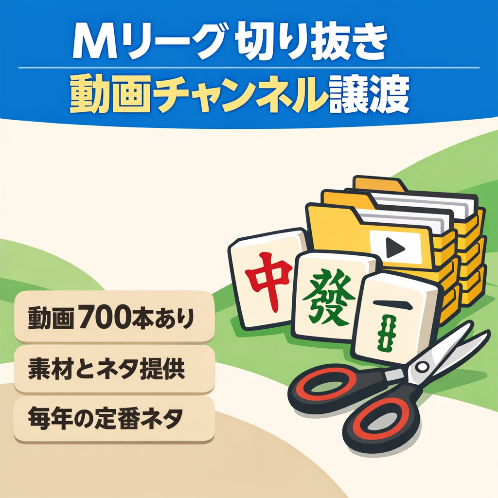 登録者数3万人以上/月間収益10万円以上も可能！Mリーグ切り抜きチャンネル