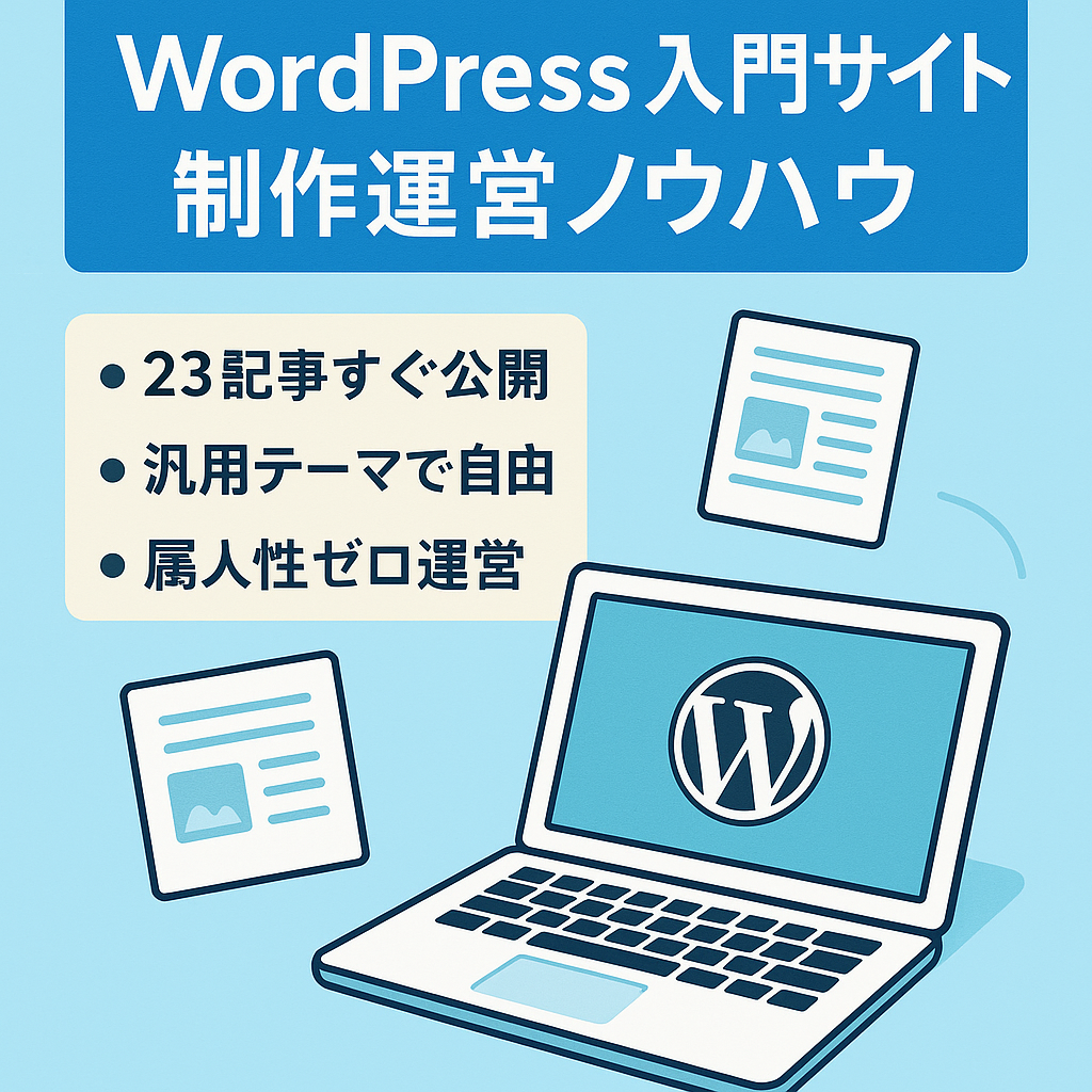 WordPress初学者向けメディア制作・運営ノウハウ紹介サイト