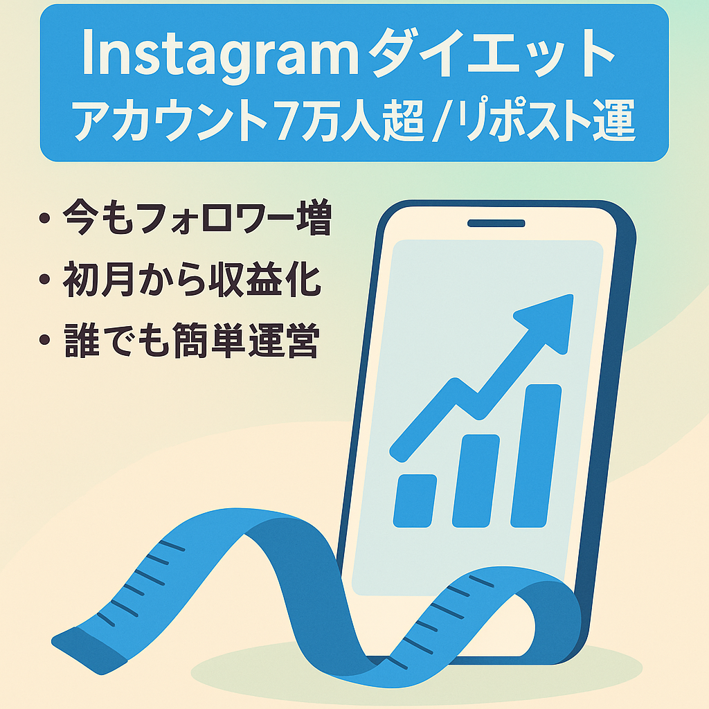 【instagram フォロワー7万人超え】ダイエットアカウントのリポスト運用