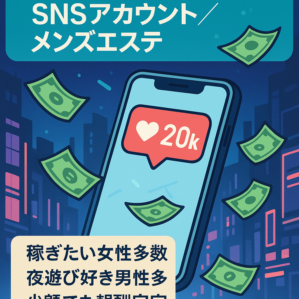 フォロワー2万人超　メンズエステ・稼ぎたい女性がメインフォロワー