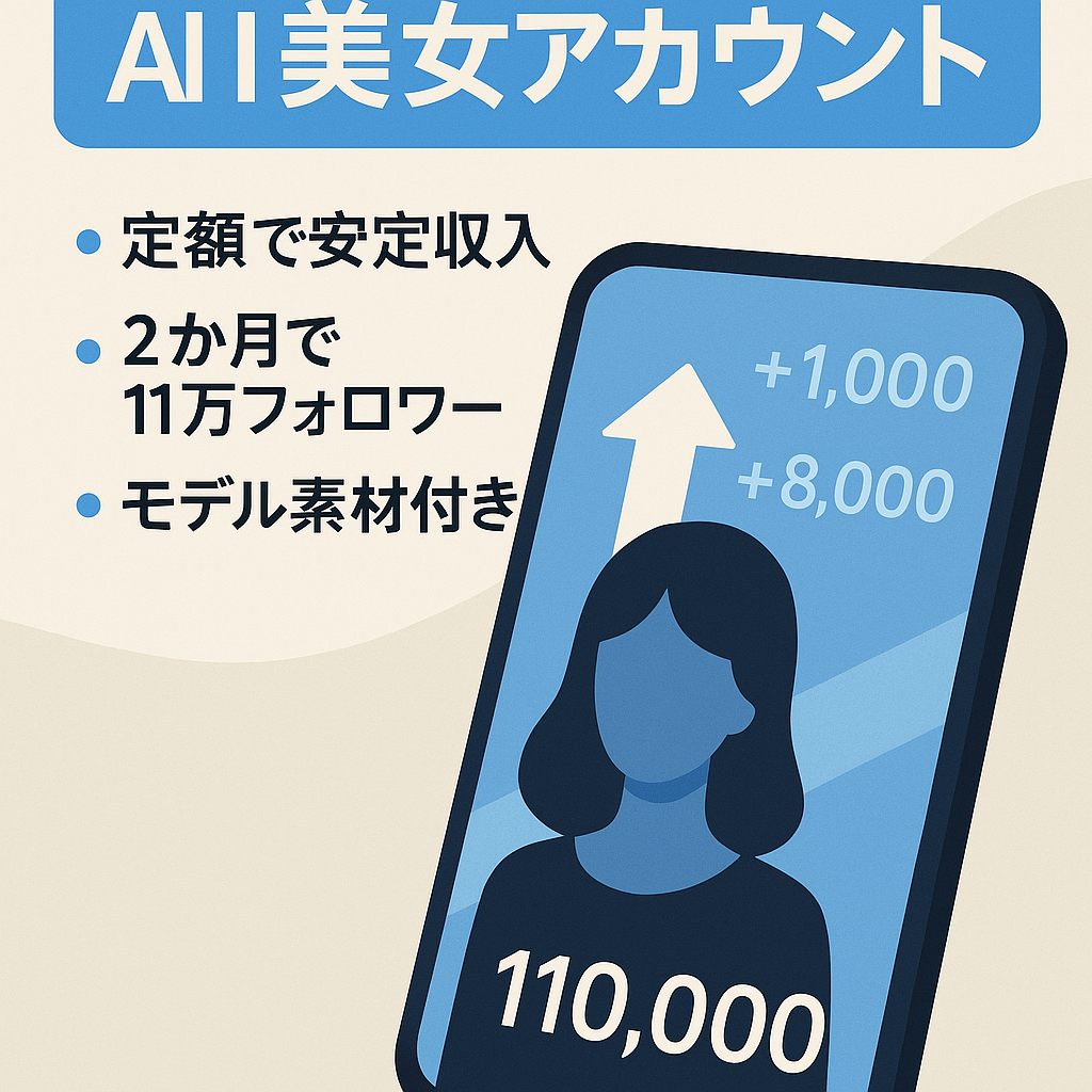 総SNSフォロワー数11万人】AI美女インフルエンサーアカウント