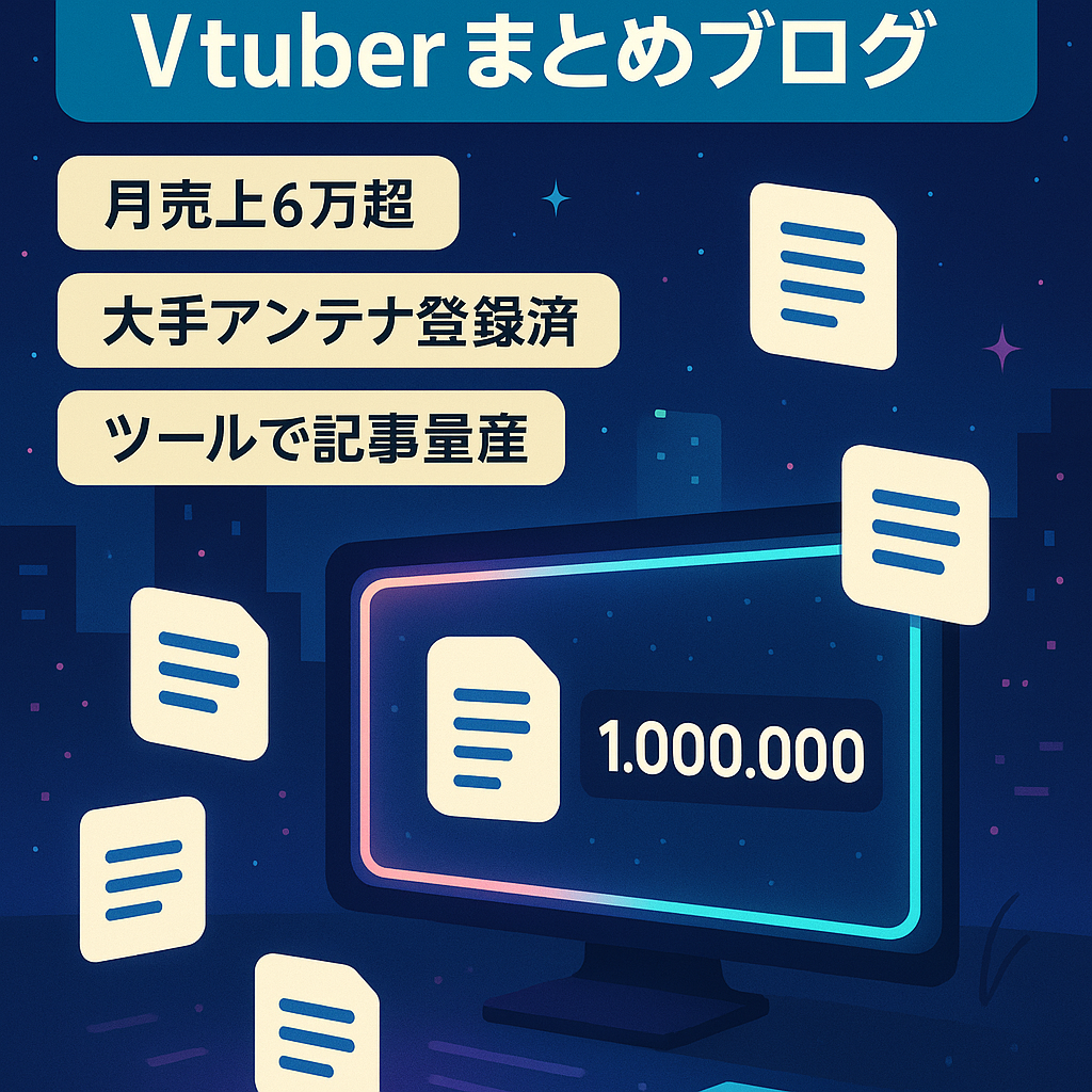 【月間PV100万超】Vtuber関連のエンタメまとめ系ブログ